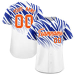 Custom Royal White Tiger Stripe Gradient Animal Print Personalized Team Shirt Baseball Jersey | BuyFootballJersey