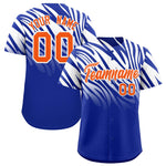 Custom Royal White Tiger Stripe Gradient Animal Print Personalized Team Shirt Baseball Jersey | BuyFootballJersey