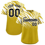 Custom White Old Gold Tiger Stripe Gradient Animal Print Personalized Team Shirt Baseball Jersey | BuyFootballJersey