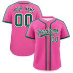 Custom Pink Kelly Green Personalized Classic Baseball Jersey | BuyFootballJersey