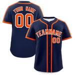 Custom Navy Orange Personalized Classic Baseball Jersey | BuyFootballJersey