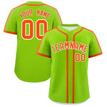 Custom Neon Green Orange Personalized Classic Baseball Jersey | BuyFootballJersey