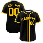 Custom Black Gold Personalized Classic Baseball Jersey | BuyFootballJersey