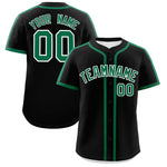 Custom Black Kelly Green Personalized Classic Baseball Jersey | BuyFootballJersey