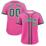 Custom Pink Kelly Green Personalized Classic Baseball Jersey | BuyFootballJersey