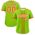 Custom Neon Green Orange Personalized Classic Baseball Jersey | BuyFootballJersey