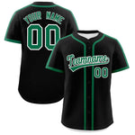 Custom Black Kelly Green Personalized Classic Baseball Jersey | BuyFootballJersey