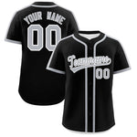 Custom Black Gray Personalized Classic Baseball Jersey | BuyFootballJersey