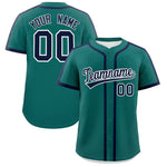 Custom Aqua Navy Personalized Classic Baseball Jersey | BuyFootballJersey