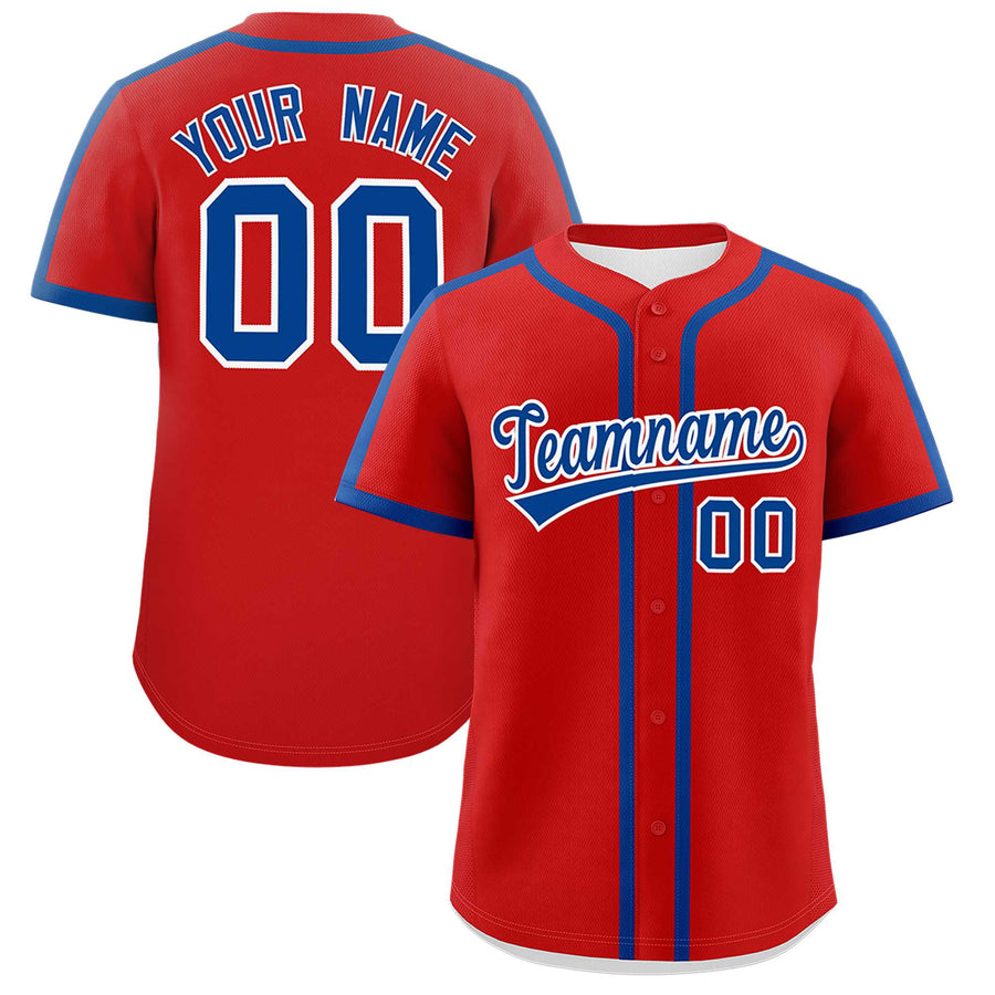 Custom Red Royal Personalized Classic Baseball Jersey | BuyFootballJersey