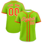 Custom Neon Green Orange Personalized Classic Baseball Jersey | BuyFootballJersey