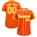 Custom Orange Gold Personalized Classic Baseball Jersey | BuyFootballJersey