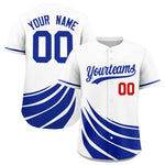 Custom White Royal Wind Mark Graffiti Pattern Baseball Jersey | BuyFootballJersey