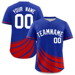 Custom Royal Red Wind Mark Graffiti Pattern Baseball Jersey | BuyFootballJersey
