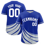 Custom Royal Silver Wind Mark Graffiti Pattern Baseball Jersey | BuyFootballJersey