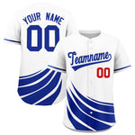 Custom White Royal Wind Mark Graffiti Pattern Baseball Jersey | BuyFootballJersey