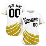 Custom White Old Gold Wind Mark Graffiti Pattern Baseball Jersey | BuyFootballJersey