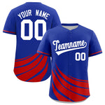 Custom Royal Red Wind Mark Graffiti Pattern Baseball Jersey | BuyFootballJersey