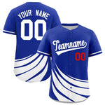 Custom Royal White Wind Mark Graffiti Pattern Baseball Jersey | BuyFootballJersey