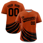 Custom Texas Orange Black Wind Mark Graffiti Pattern Baseball Jersey | BuyFootballJersey