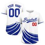 Custom White Royal Wind Mark Graffiti Pattern Baseball Jersey | BuyFootballJersey