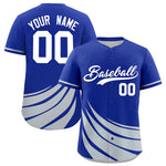 Custom Royal Silver Wind Mark Graffiti Pattern Baseball Jersey | BuyFootballJersey