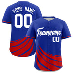 Custom Royal Red Wind Mark Graffiti Pattern Baseball Jersey | BuyFootballJersey