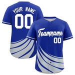 Custom Royal Silver Wind Mark Graffiti Pattern Baseball Jersey | BuyFootballJersey
