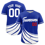 Custom Royal White Wind Mark Graffiti Pattern Baseball Jersey | BuyFootballJersey
