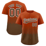 Custom Texas Orange Light Brown Grid Blur Pattern Baseball Jersey | BuyFootballJersey