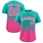 Custom Aqua Pink Grid Blur Pattern Baseball Jersey | BuyFootballJersey