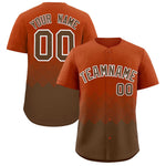 Custom Texas Orange Light Brown Grid Blur Pattern Baseball Jersey | BuyFootballJersey