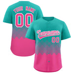 Custom Aqua Pink Grid Blur Pattern Baseball Jersey | BuyFootballJersey