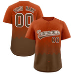 Custom Texas Orange Light Brown Grid Blur Pattern Baseball Jersey | BuyFootballJersey