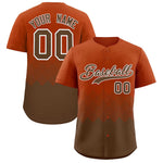 Custom Texas Orange Light Brown Grid Blur Pattern Baseball Jersey | BuyFootballJersey