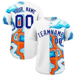 Custom White Split Fashion Fluid Pattern Baseball Jersey | BuyFootballJersey