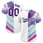 Custom White Split Fashion Fluid Pattern Baseball Jersey | BuyFootballJersey