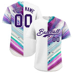 Custom White Split Fashion Fluid Pattern Baseball Jersey | BuyFootballJersey