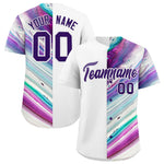 Custom White Split Fashion Fluid Pattern Baseball Jersey | BuyFootballJersey