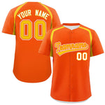 Custom Orange Gold Personalized Color Block Baseball Jersey | BuyFootballJersey