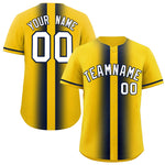 Custom Gold Navy Lapel Gradient Fashion Baseball Jersey | BuyFootballJersey