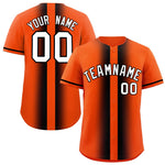 Custom Orange Black Lapel Gradient Fashion Baseball Jersey | BuyFootballJersey