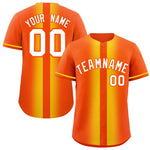 Custom Orange Gold Lapel Gradient Fashion Baseball Jersey | BuyFootballJersey