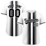 Custom White Black Lapel Gradient Fashion Baseball Jersey | BuyFootballJersey