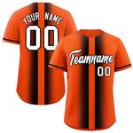 Custom Orange Black Lapel Gradient Fashion Baseball Jersey | BuyFootballJersey