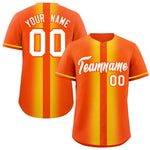 Custom Orange Gold Lapel Gradient Fashion Baseball Jersey | BuyFootballJersey