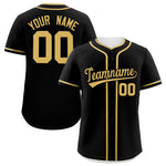 Custom Black Old Gold Personalized Classic Baseball Jersey | BuyFootballJersey