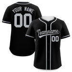 Custom Black Gray Personalized Classic Baseball Jersey | BuyFootballJersey