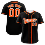 Custom Black Orange Personalized Classic Baseball Jersey | BuyFootballJersey