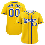 Custom Gold Royal Personalized Classic Baseball Jersey | BuyFootballJersey